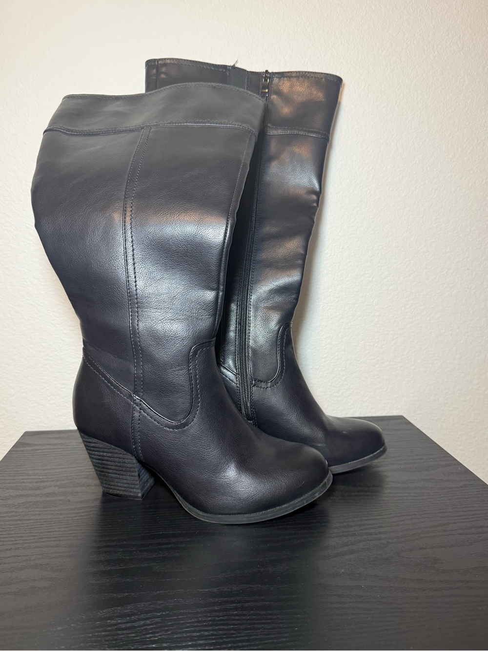 Torrid Black Knee-High Heeled Boots